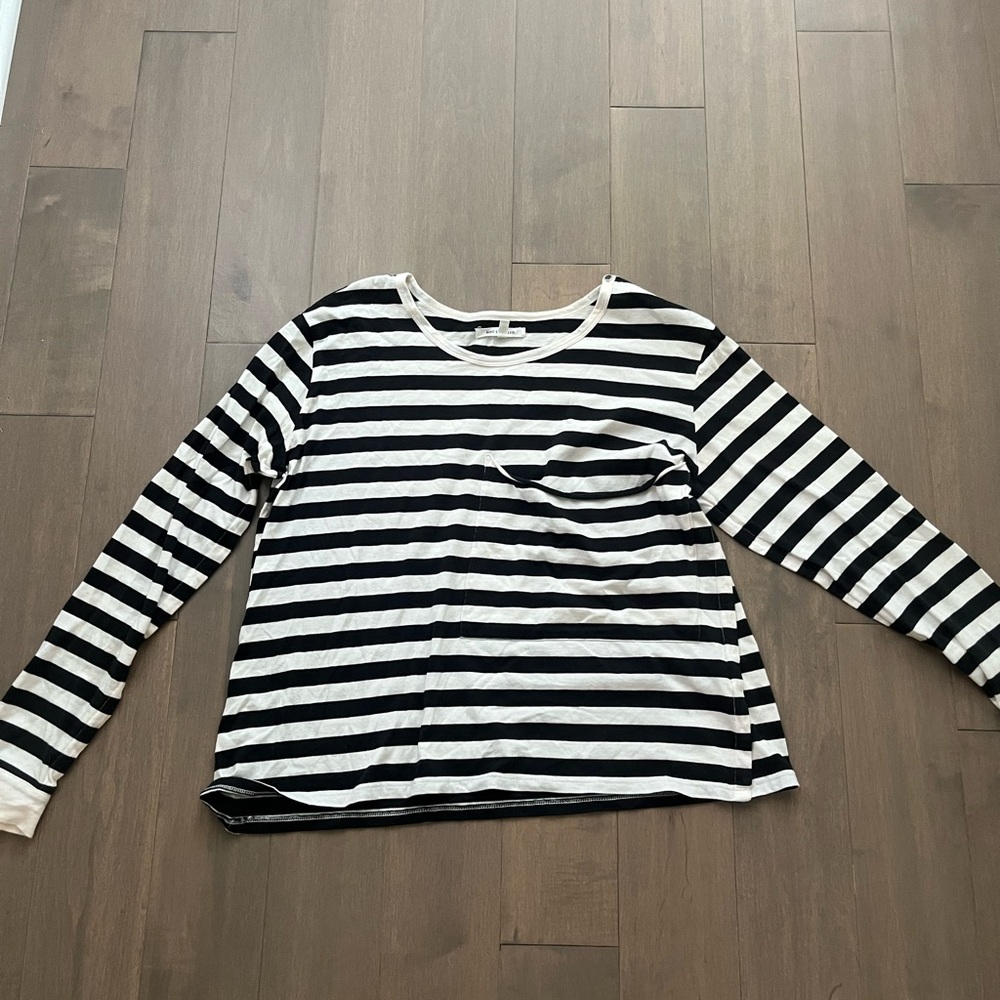 Avec Les Filles black and white top S